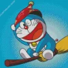 Flying Doraemon Diamond Painting