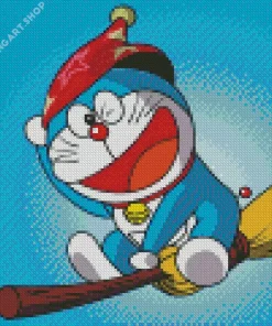 Flying Doraemon Diamond Painting