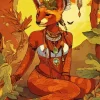Fox Woman Diamond Painting