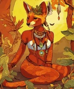 Fox Woman Diamond Painting