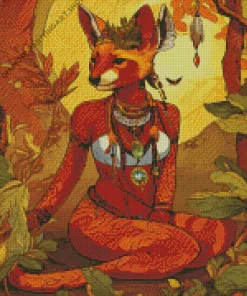 Fox Woman Diamond Painting