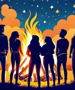 Friends Silhouette Diamond Painting