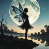 Full Moon Fairy Silhouette Diamond Painting