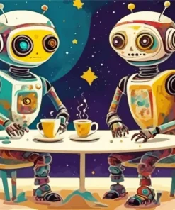 Galaxy Robots Diamond Painting