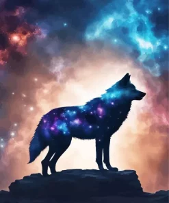 Galaxy Wolf Art Diamond Painting