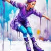 Girl Ice Skating Diamond Painting