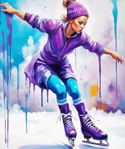 Girl Ice Skating Diamond Painting