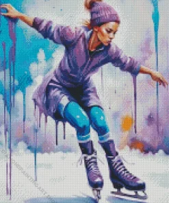 Girl Ice Skating Diamond Painting