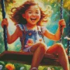 Girl In A Swing Art Diamond Painting