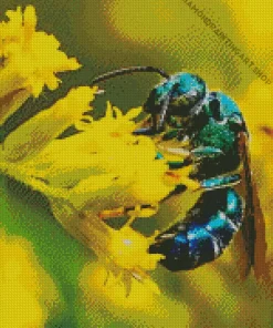 Green Bee Insect Diamond Painting