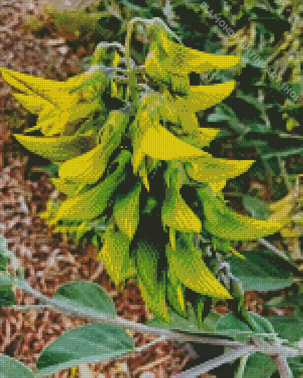 green birdflower Diamond Dotz Green Birdflower Diamond Painting