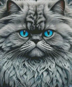 Grey Persian Cat Diamond Painting