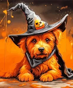 Halloween Dog Art Diamond Painting
