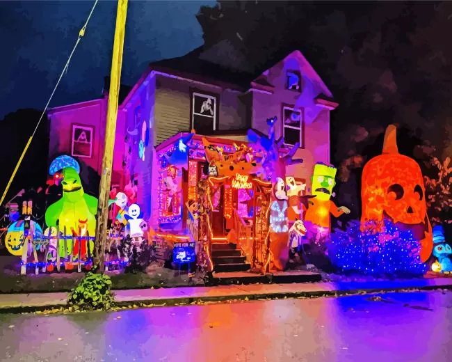 halloween house Diamond Paintings Halloween House Diamond Painting