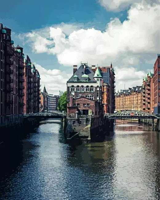 hamburg river Diamond Paintings Hamburg River Diamond Painting
