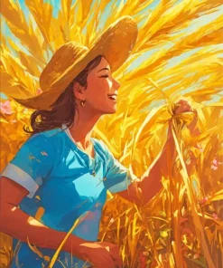 Harvest Girl Diamond Painting