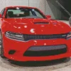 Hellcat Charger Red Diamond Painting