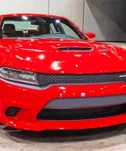 Hellcat Charger Red Diamond Painting