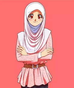 Hijab Anime Girl Diamond Painting