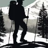 Hiking Man Silhouette Diamond Painting