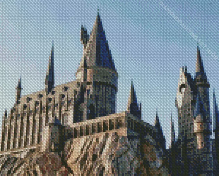 hogwarts castle Diamond With Numbers Hogwarts Castle Diamond Painting