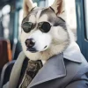 Husky Wearing Glasses Diamond Painting