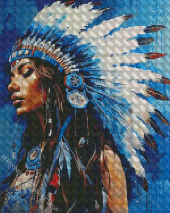 indian headdress Diamond Paintings Indian Headdress Diamond Painting