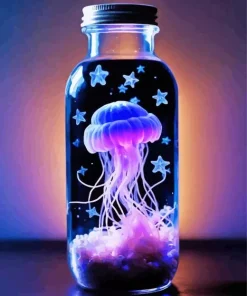 Jellyfish In Bottle Diamond Painting