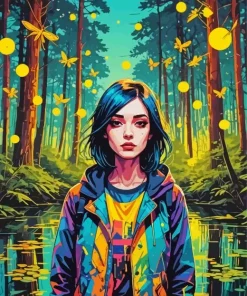 Lonely Emo Girl Diamond Painting