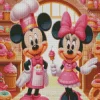 Mickey And Minnie Pink Bakery Diamond Painting