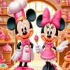 Mickey And Minnie Pink Bakery Diamond Painting