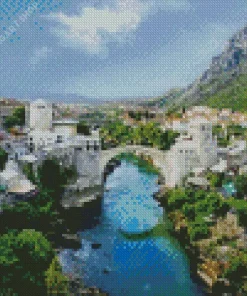 Old Mostar Bridge Diamond Painting