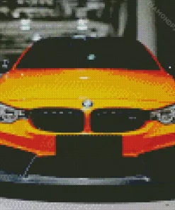 Orange Bmw Lava Diamond Painting