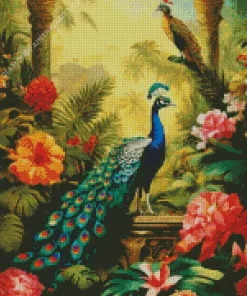 Peacock Couple Diamond Painting