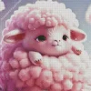 Pink Fluffy Lamb Diamond Painting