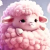 Pink Fluffy Lamb Diamond Painting