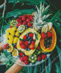 Plate Of Fruits Diamond Painting