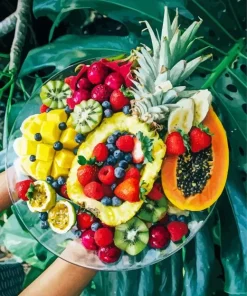 Plate Of Fruits Diamond Painting