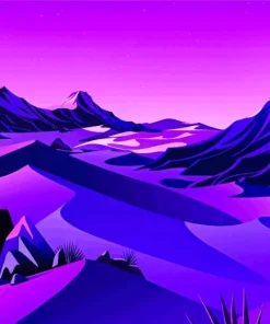 Purple Landscape Diamond Painting