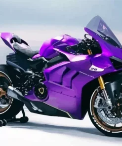 Purple Motorcycle Diamond Painting
