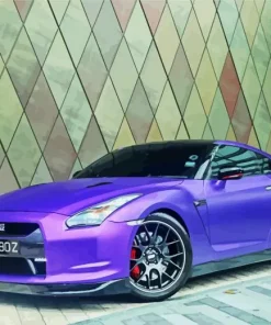Purple Nissan Gtr Diamond Painting