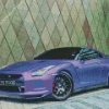 Purple Nissan Gtr Diamond Painting