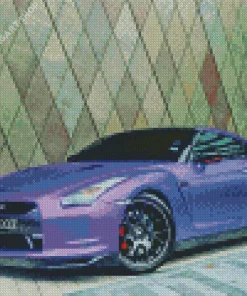 Purple Nissan Gtr Diamond Painting