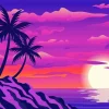 Purple Sunset Diamond Painting