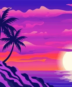 Purple Sunset Diamond Painting