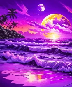 Purple Sunset Art Diamond Painting