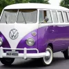 Purple Volkswagen Bus Diamond Painting