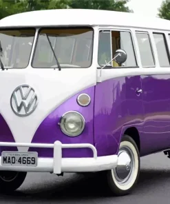 Purple Volkswagen Bus Diamond Painting