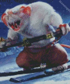 Rat Skiing In Snow Diamond Painting