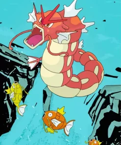 Red Gyarados Diamond Painting